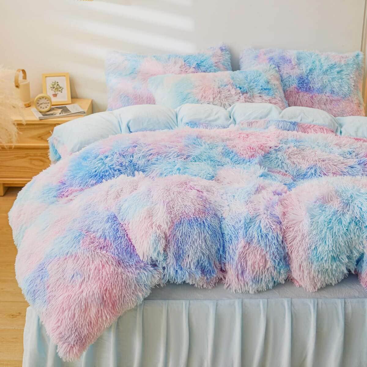 ERLOXO Juego de Funda de Edredón de Piel Sintética de Tie - Imagen 6