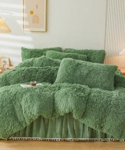 Set de Funda de Edredón de Pelo Sintético esponjoso color