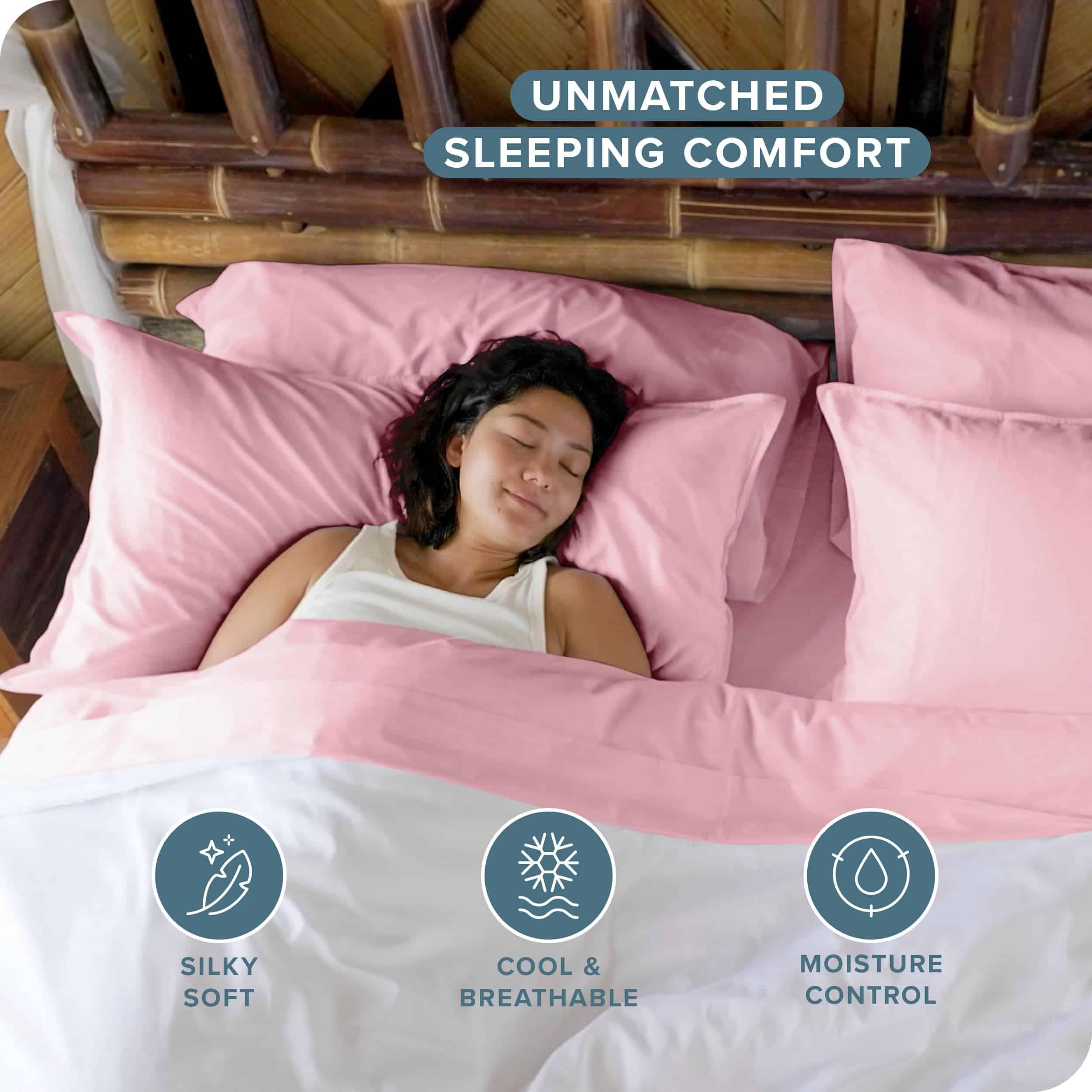 Juego de sábanas Bare Home 100% Rayon de Bambú Split Head - Imagen 4