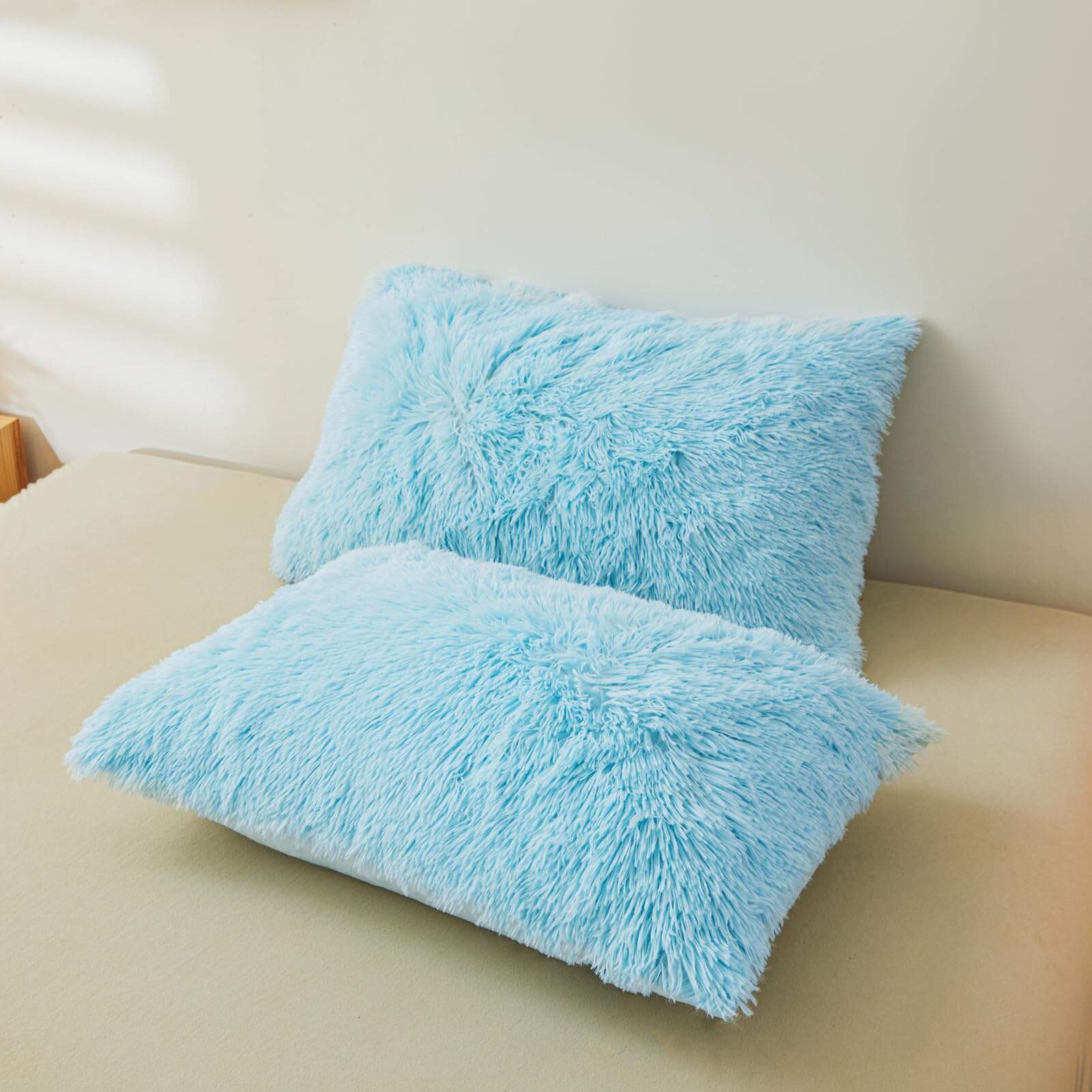 ERLOXO Juego de Funda de edredón de Piel sintética Azul - Imagen 7