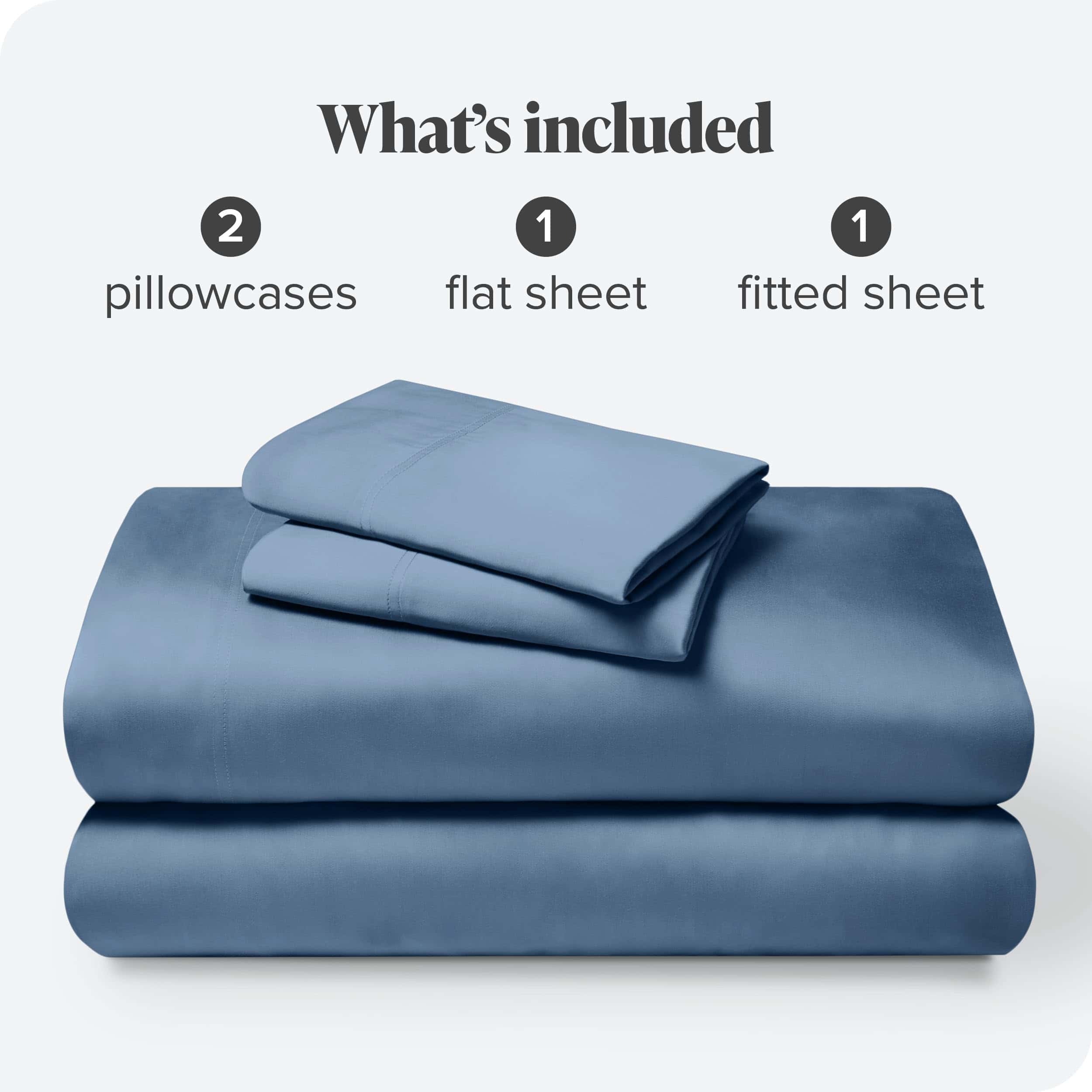 Juego de sábanas divididas Bare Home 100% -Azul Coronet - Imagen 9