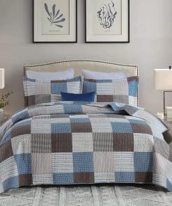 Colcha de cuadros para cama Queen Size Y-PLWOMEN - 100%