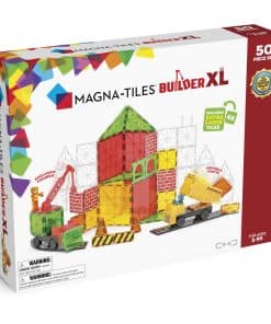 MAGNA-TILES Builder XL 50-Piece Magnetic Construction Set -