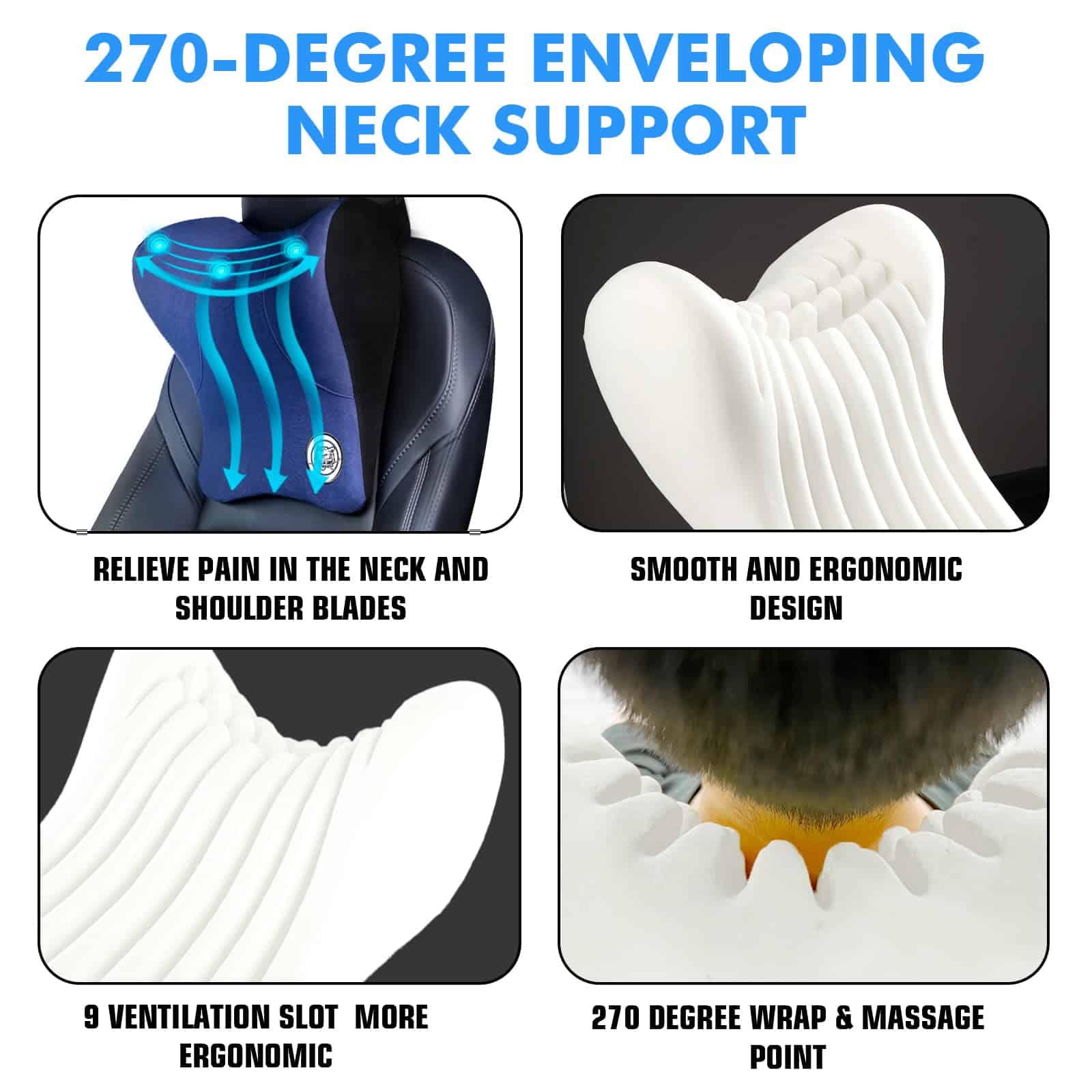 Cojín para el cuello del automóvil TKLoop Soft para el - Imagen 4