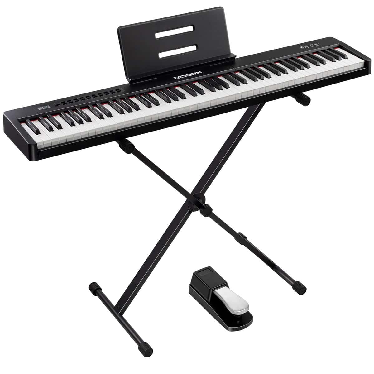 Piano digital de 88 teclas MOSEN con teclas -Negro