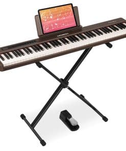 Piano digital de 88 teclas MOSEN con teclas -Marrón