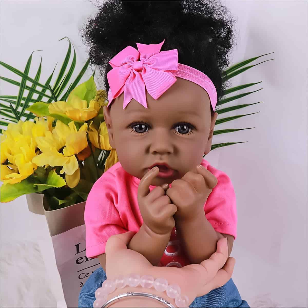 Muñecas realistas QFG Reborn Black Girl - Muñeca de bebé - Imagen 7