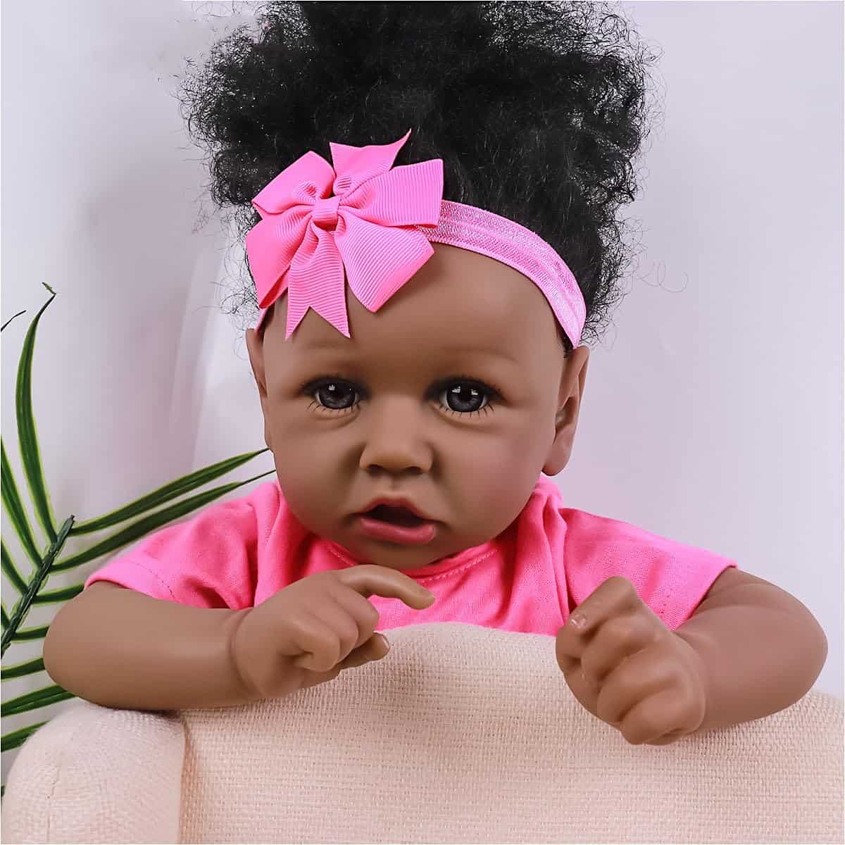 Muñecas realistas QFG Reborn Black Girl - Muñeca de bebé - Imagen 6
