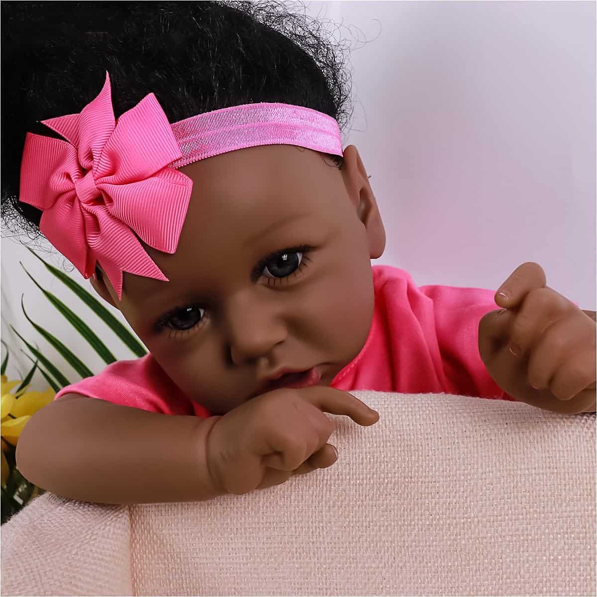 Muñecas realistas QFG Reborn Black Girl - Muñeca de bebé - Imagen 8