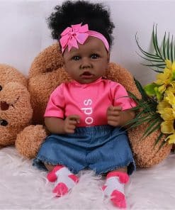 Muñecas realistas QFG Reborn Black Girl - Muñeca de bebé