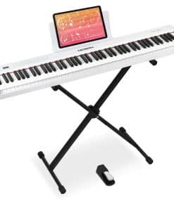 Piano digital de 88 teclas MOSEN con teclas -Blanco