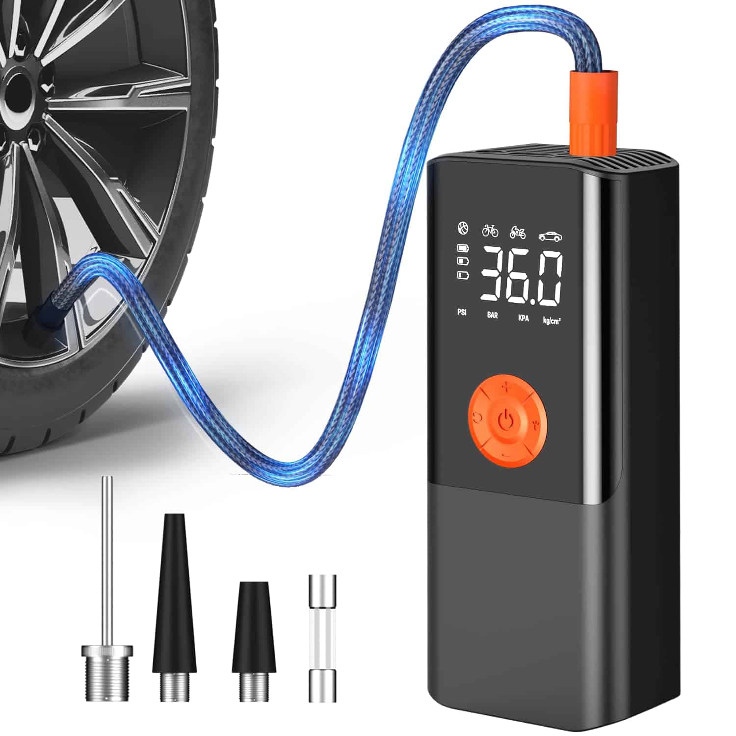 Compresor de Aire Portátil para Inflar Llantas - Bomba de