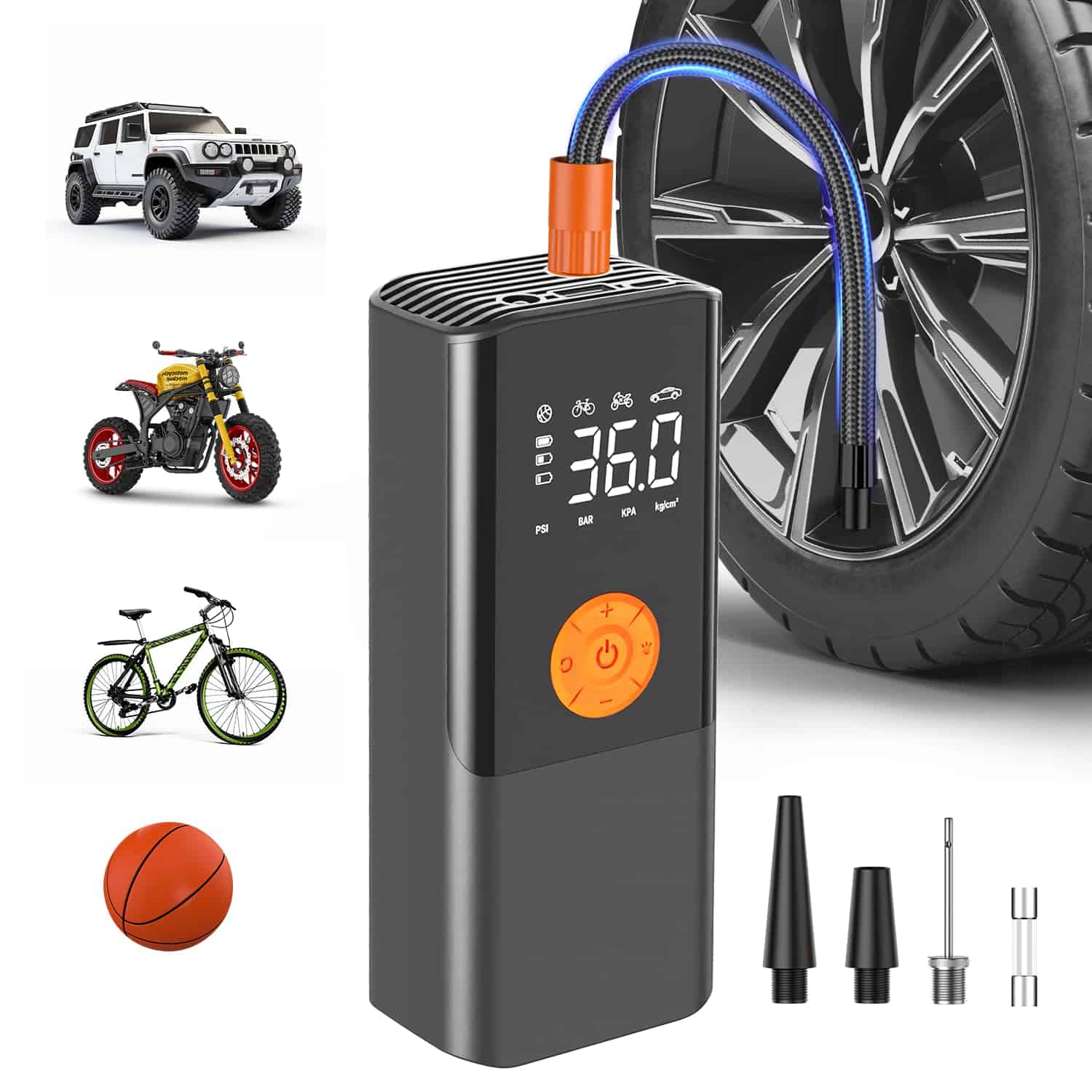 Compresor de Aire Portátil para Inflar Llantas - Bomba de - Imagen 3