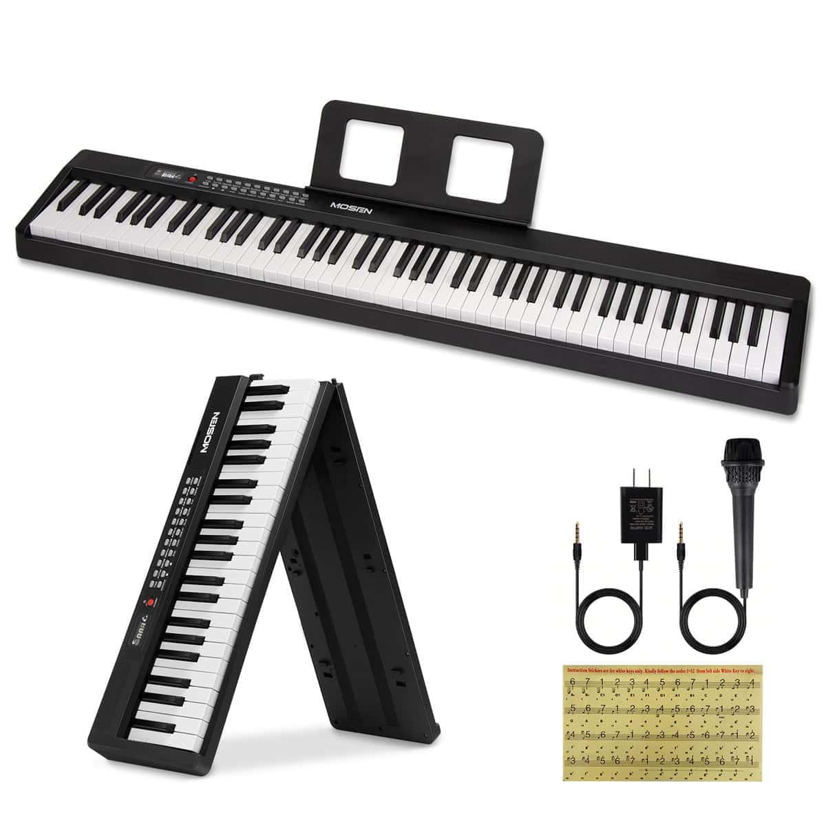 Teclado de Piano Portátil MOSEN de 88 Teclas para