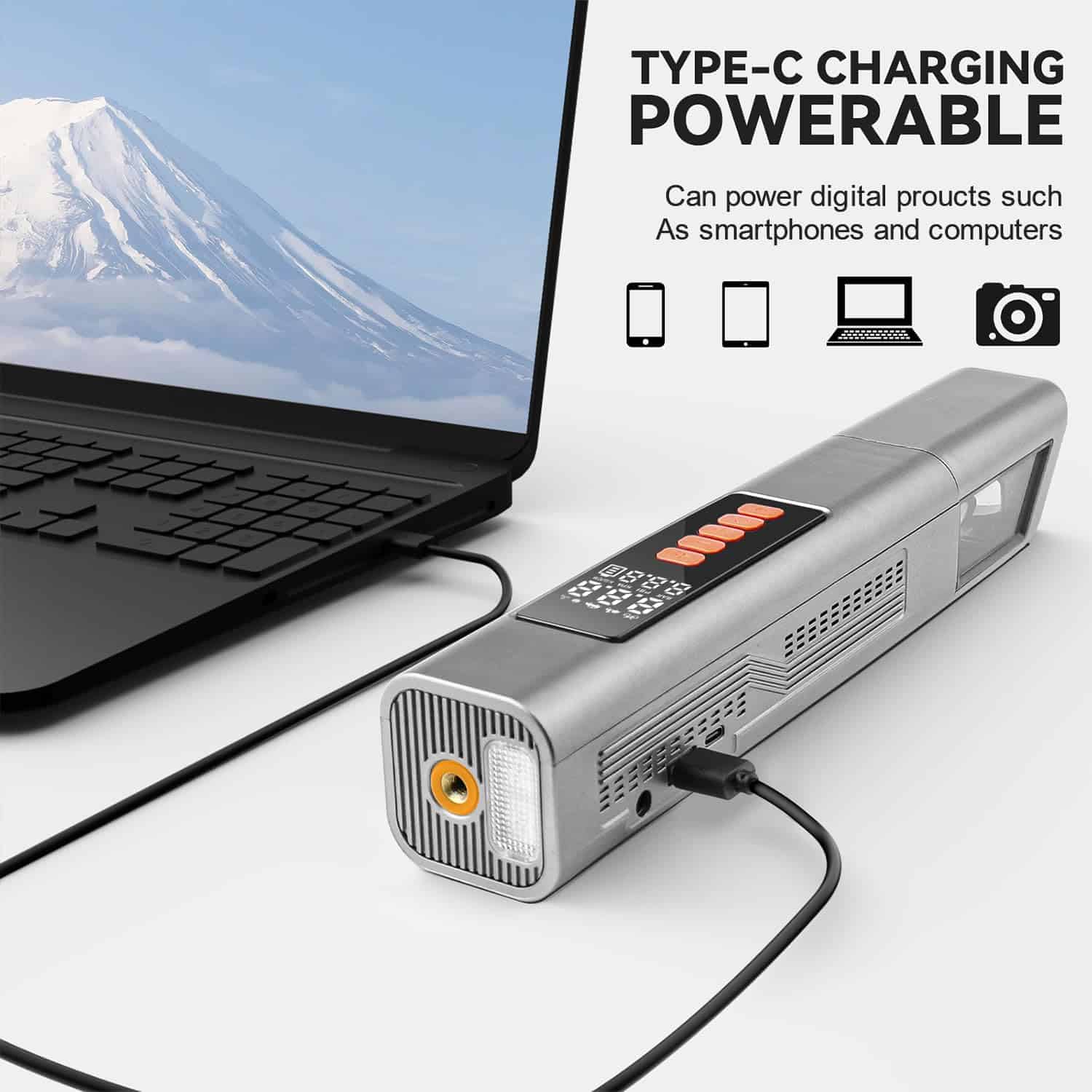 Nuevo Compresor de Aire Portátil para Neumáticos 2024 - 180 - Imagen 6