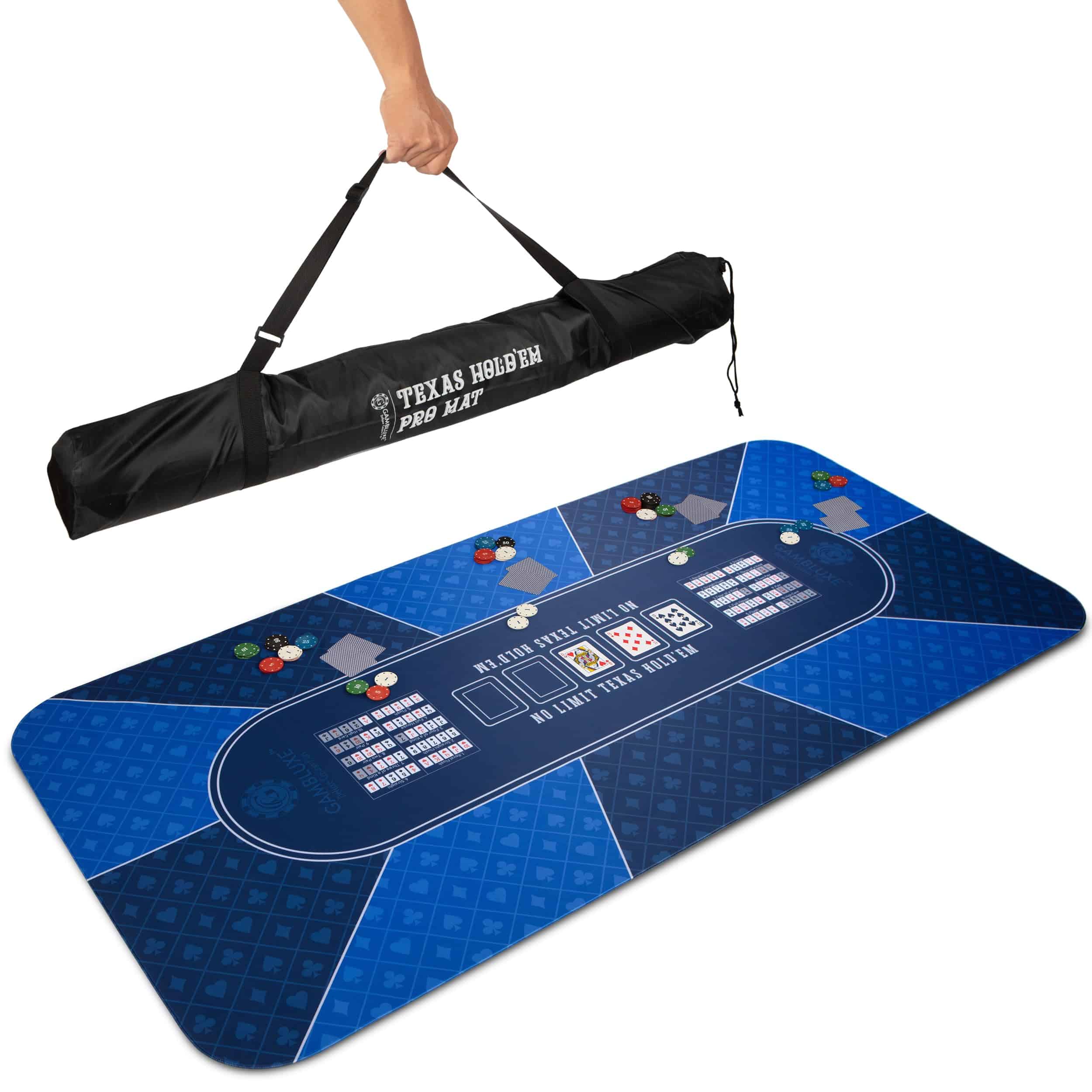 Tapete de Poker Profesional GAMBLUXE 70"x35" / 47"x23" para