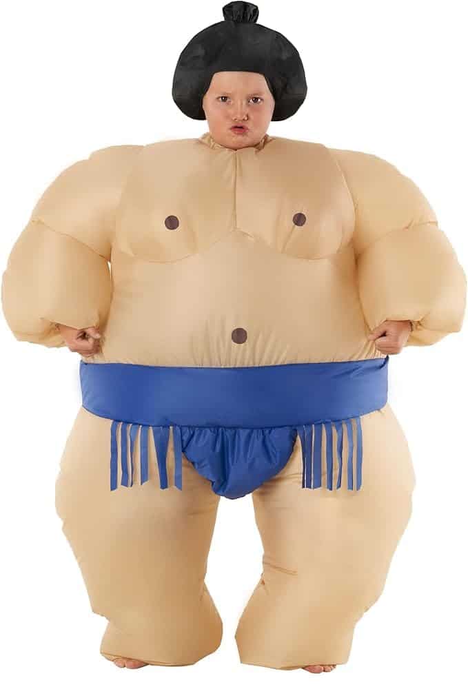 Disfraz Inflable de Luchador de Sumo Azul para Niños