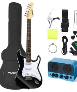 Kit de inicio de guitarra eléctrica para -Negro