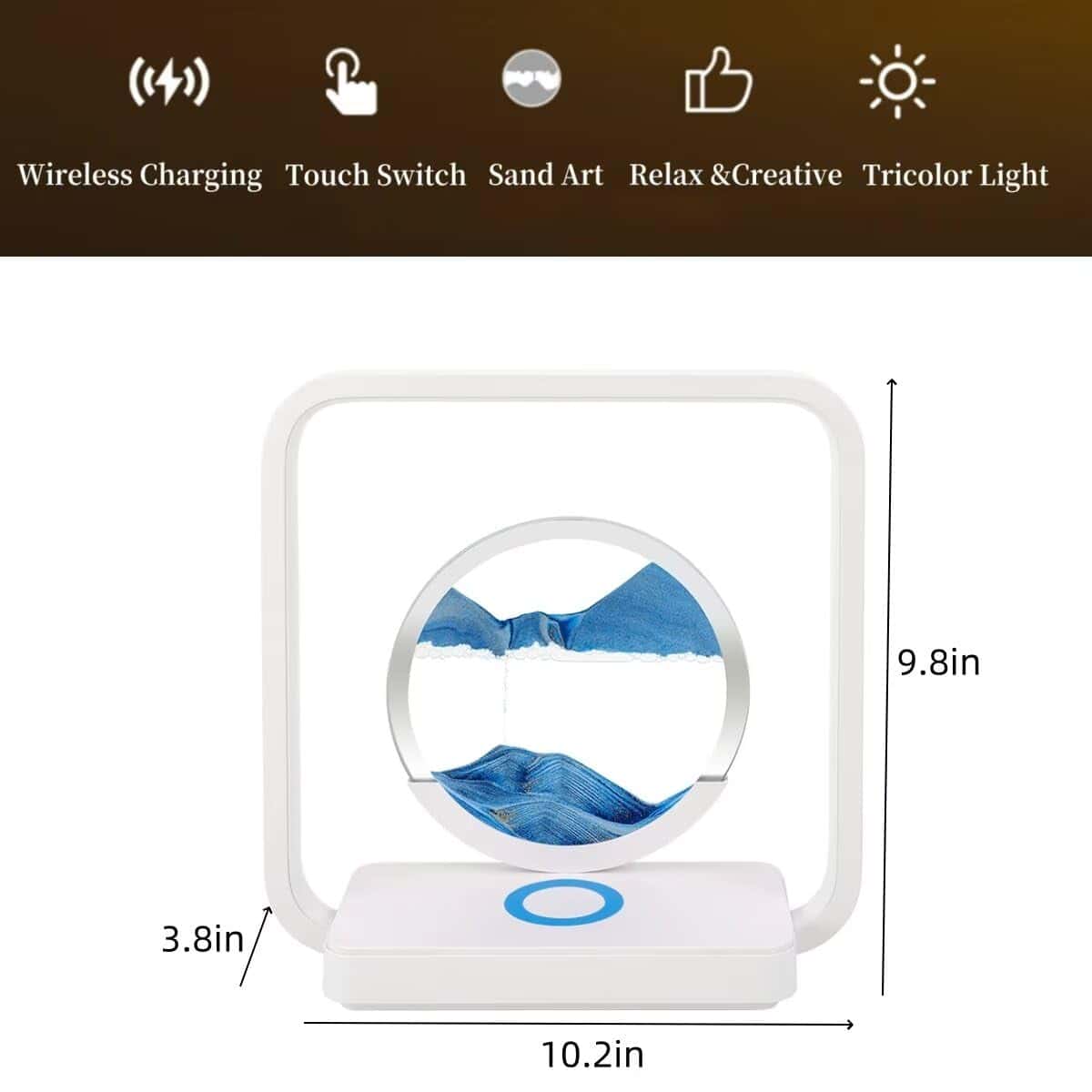 Lámpara de Mesa de Arena en Movimiento con Cargador - Imagen 8