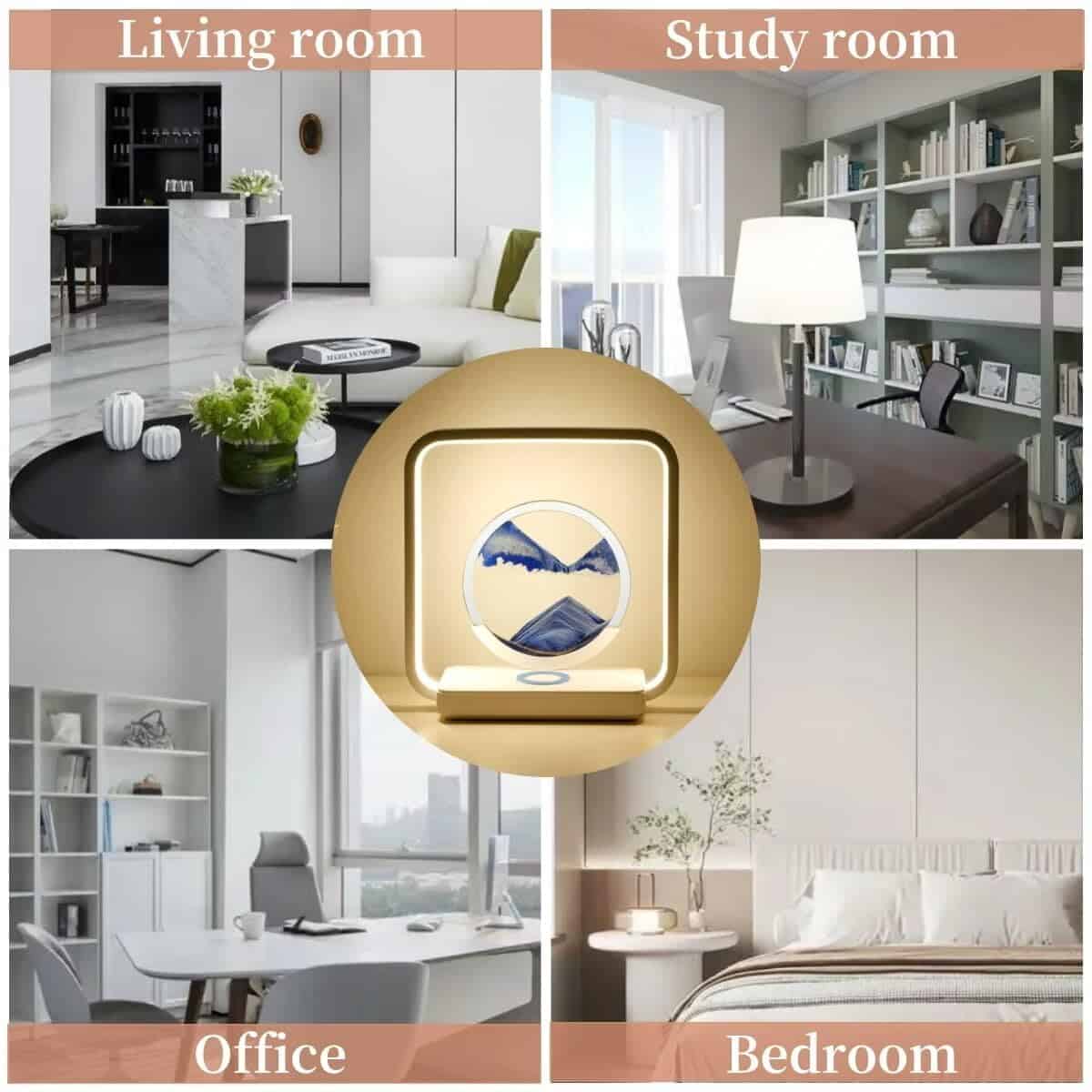 Lámpara de Mesa de Arena en Movimiento con Cargador - Imagen 7