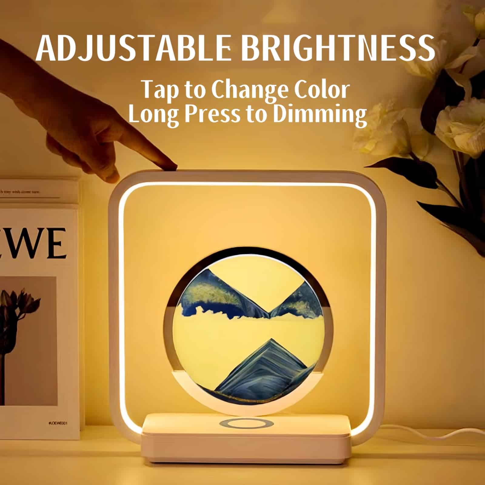 Lámpara de Mesa de Arena en Movimiento con Cargador - Imagen 4