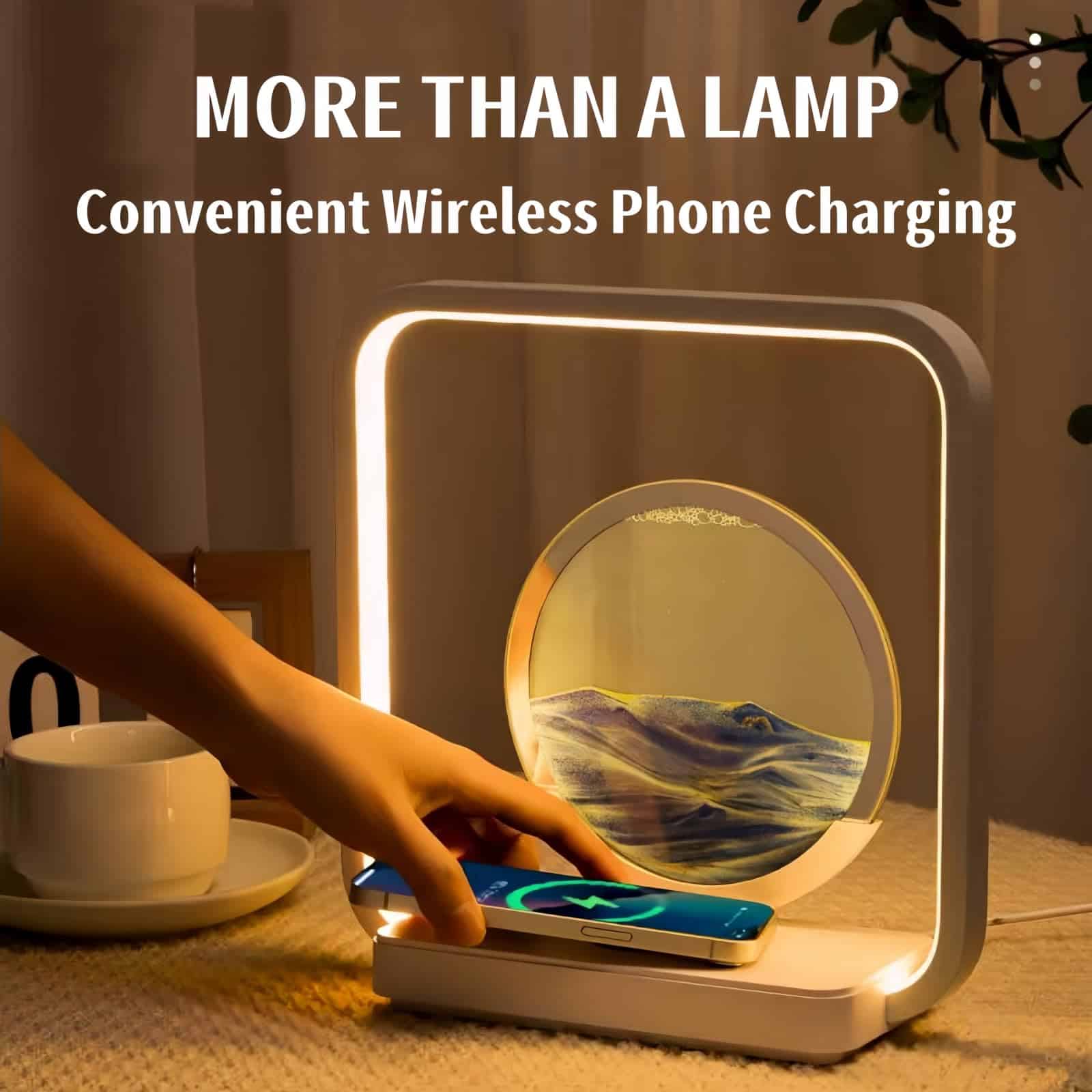 Lámpara de Mesa de Arena en Movimiento con Cargador - Imagen 5