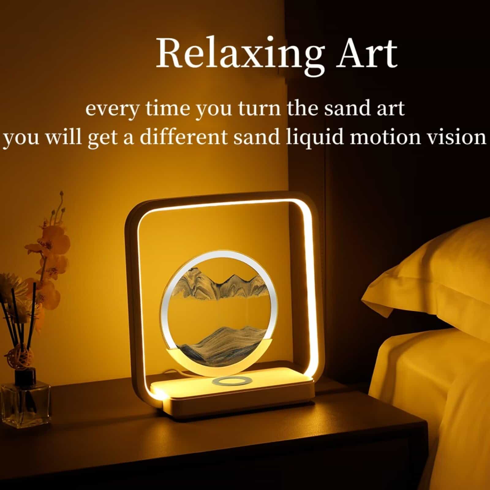 Lámpara de Mesa de Arena en Movimiento con Cargador - Imagen 3