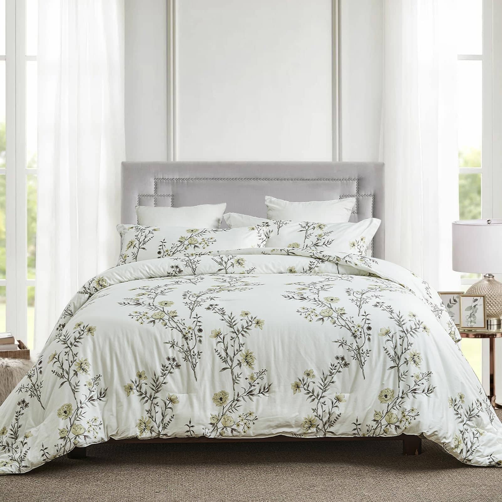 Juego de edredón tamaño King PANGUSHAN, juego de ropa de - Imagen 3