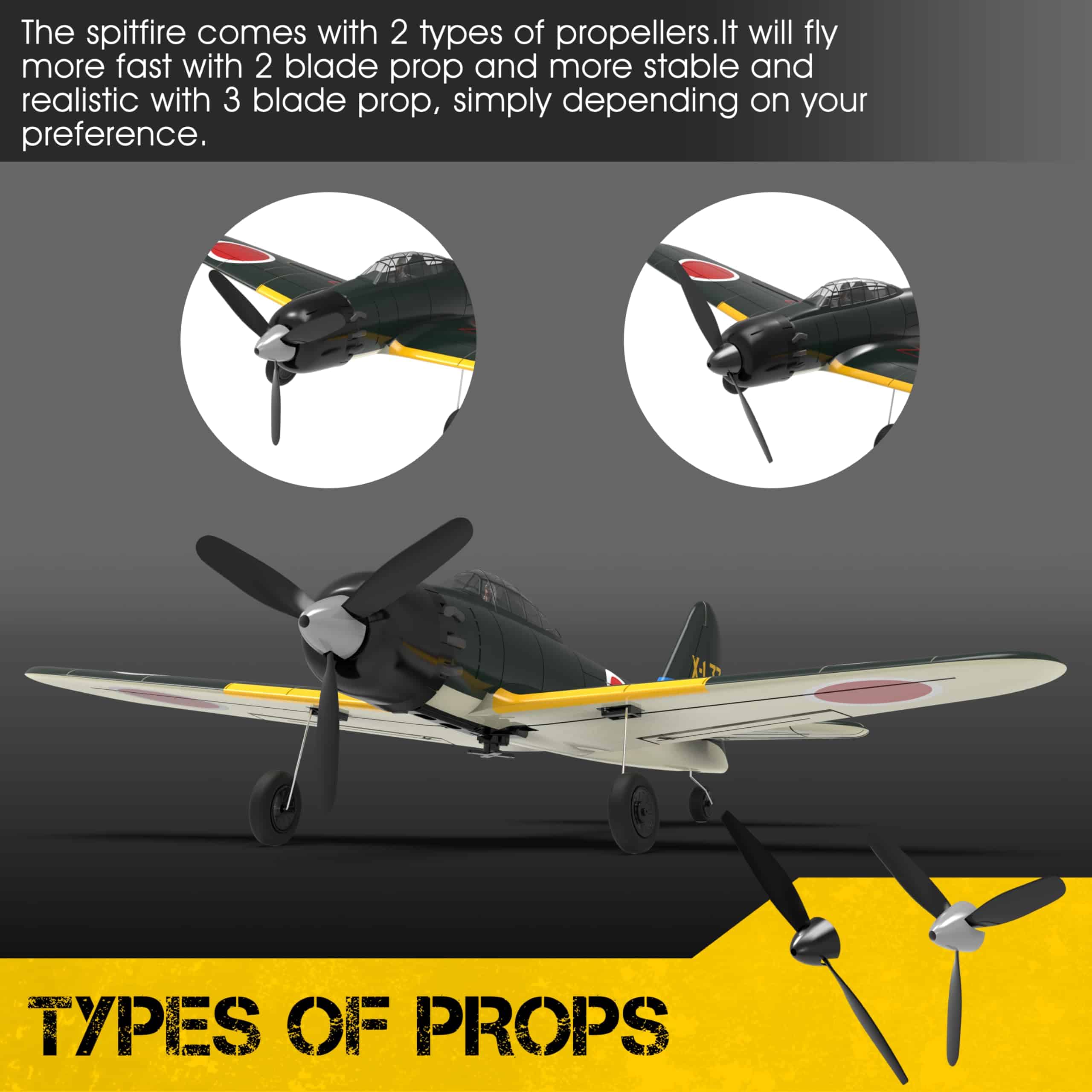 Avión RC RCSHOBBY 4 canales Avión de control remoto listo - Imagen 8