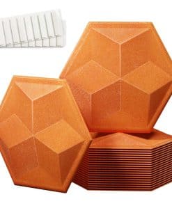 Paquete de 12 Paneles Acústicos 3D Hexagonales