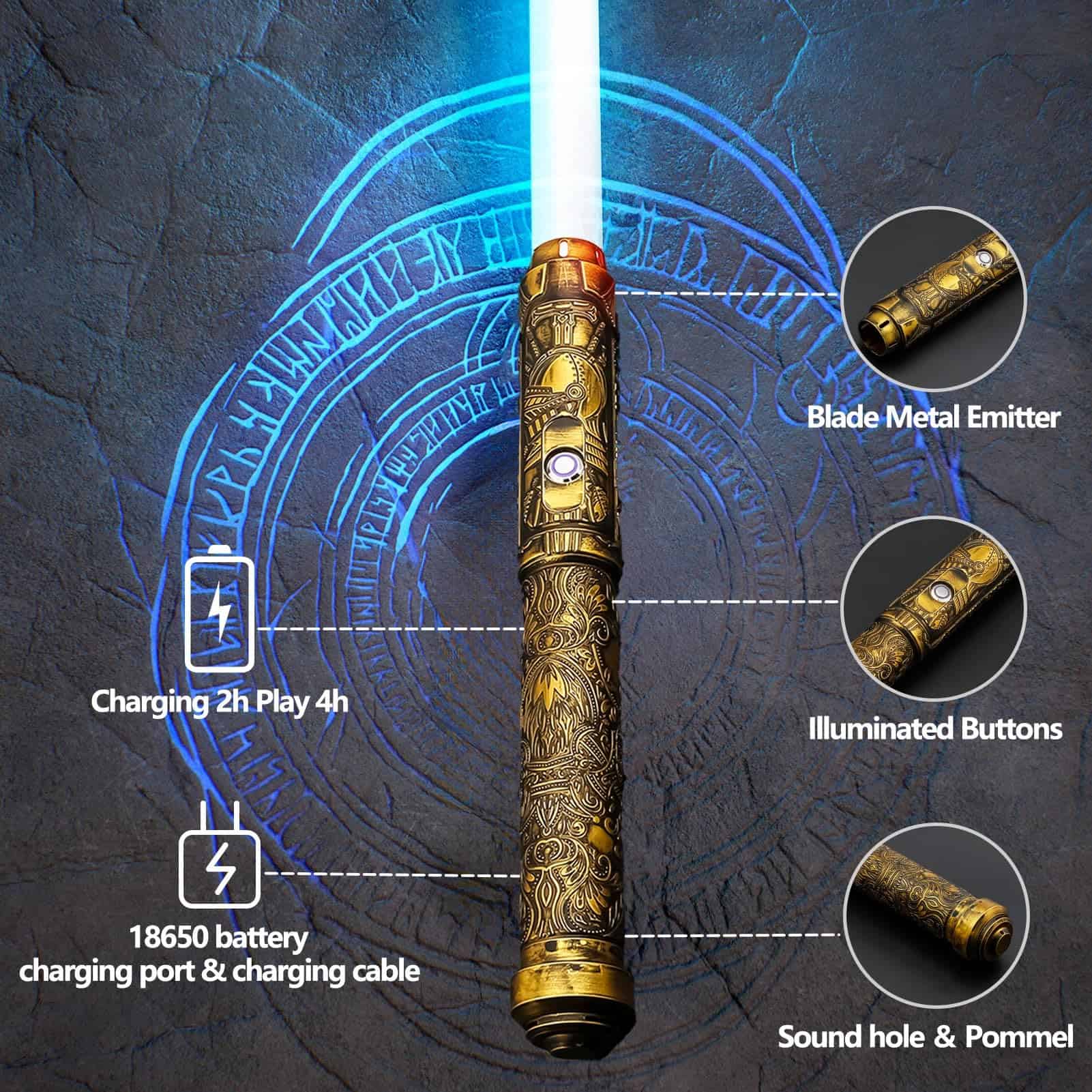 Espada de Luz de Duelo Borlvias Lightsaber con 12 Colores - Imagen 5