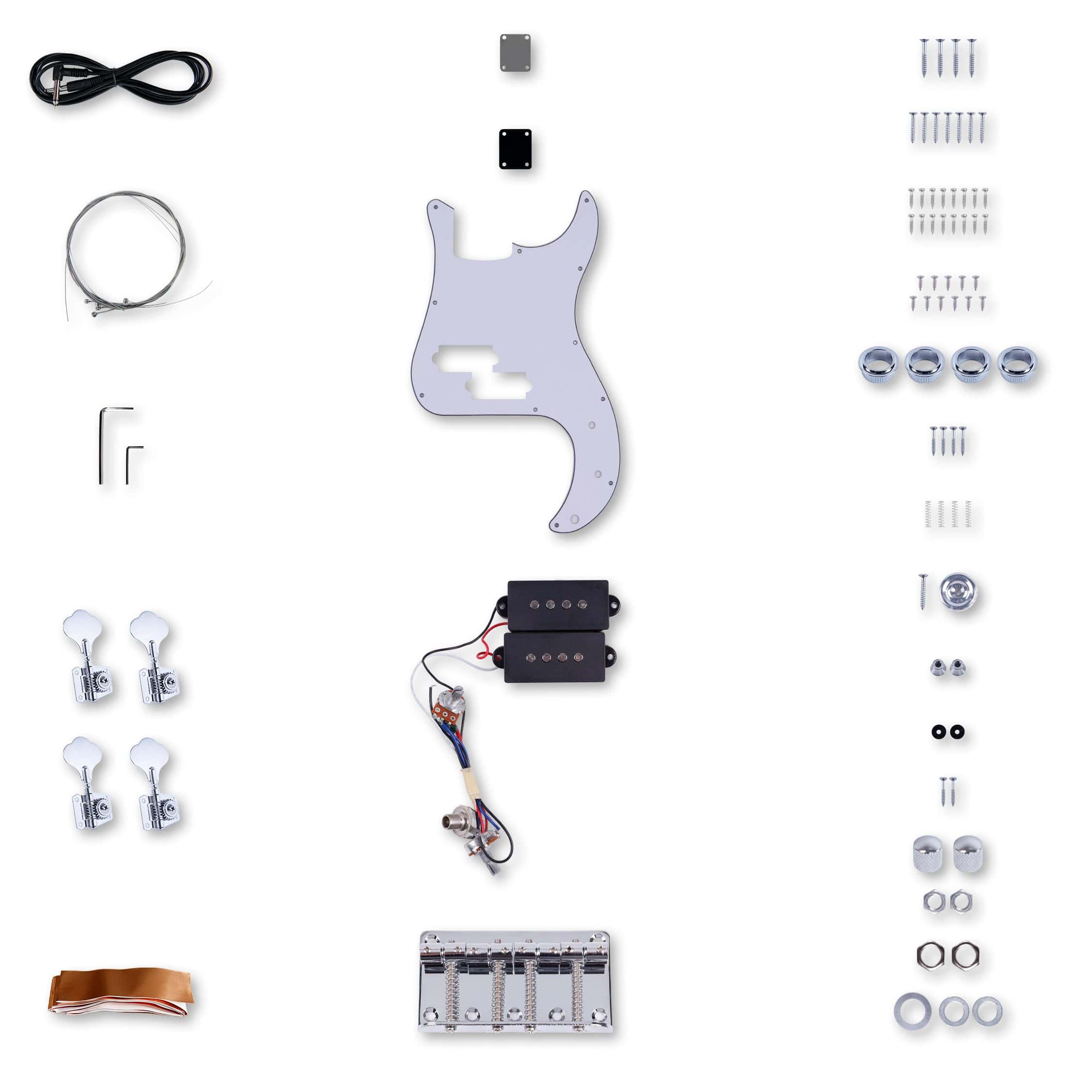 Leo Jaymz Kit de Bajo Eléctrico DIY - Cuerpo de Caoba, - Imagen 6