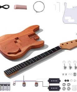 Leo Jaymz Kit de Bajo Eléctrico DIY - Cuerpo de Caoba,