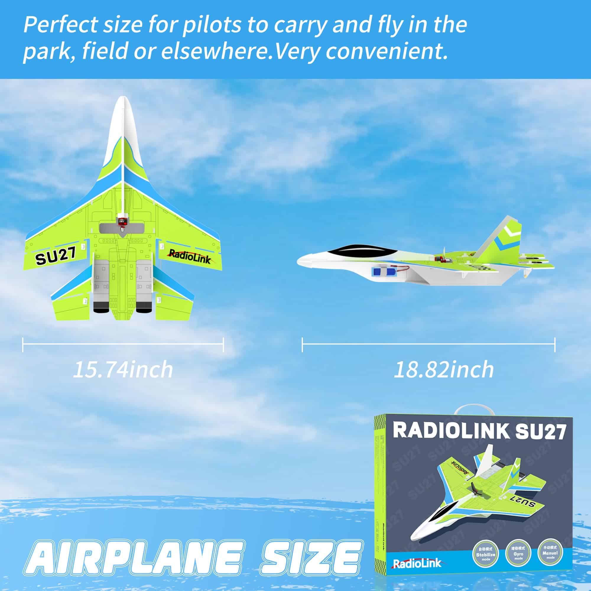 Avión teledirigido Radiolink SU27 listo para volar, 2.4GHz - Imagen 8