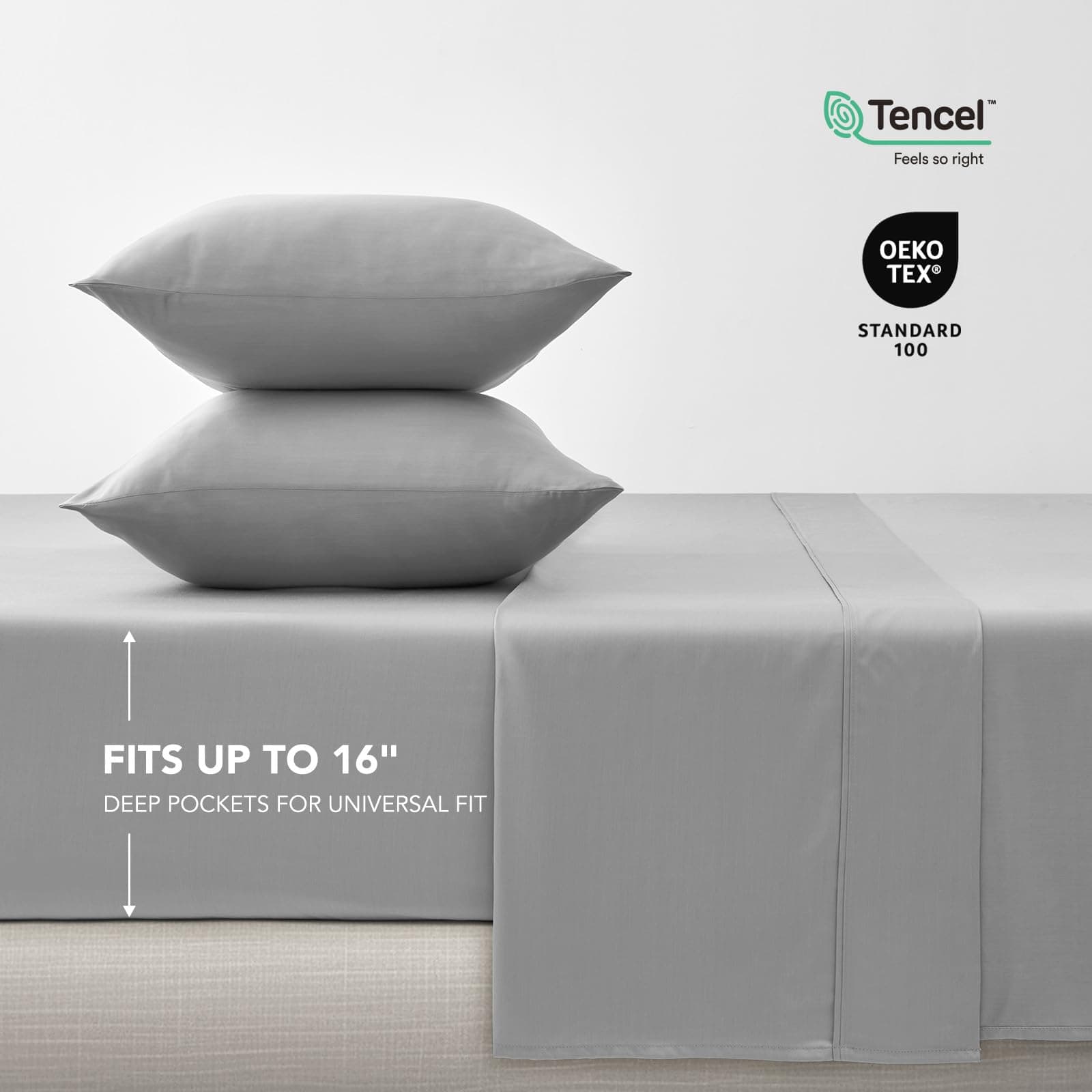 Juego de sábanas de tencel para cama King Size 4 piezas - - Imagen 6