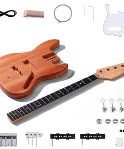 Leo Jaymz Kits de Bajo Eléctrico DIY - Cuerpo de Caoba,