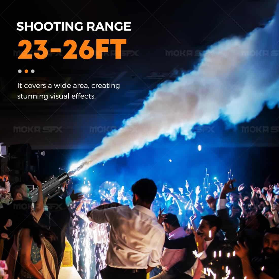 Cañón de CO2 MOKA SFX portátil con luces LED Máquina de - Imagen 5