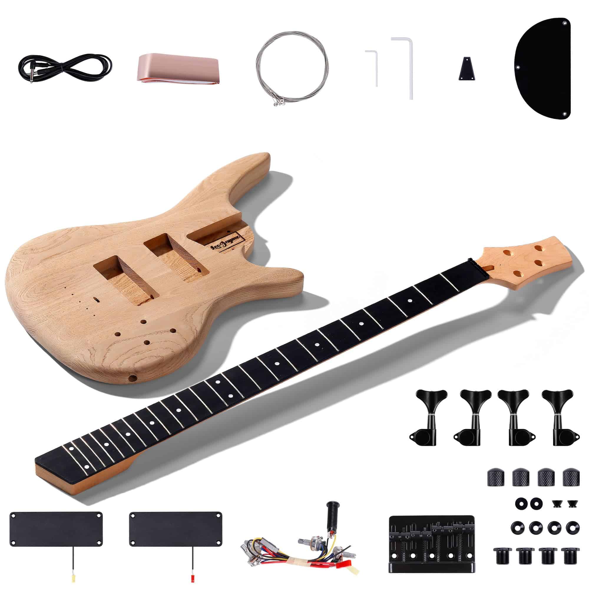 Kit de Bajo Eléctrico DIY Leo Jaymz - Cuerpo de Fresno