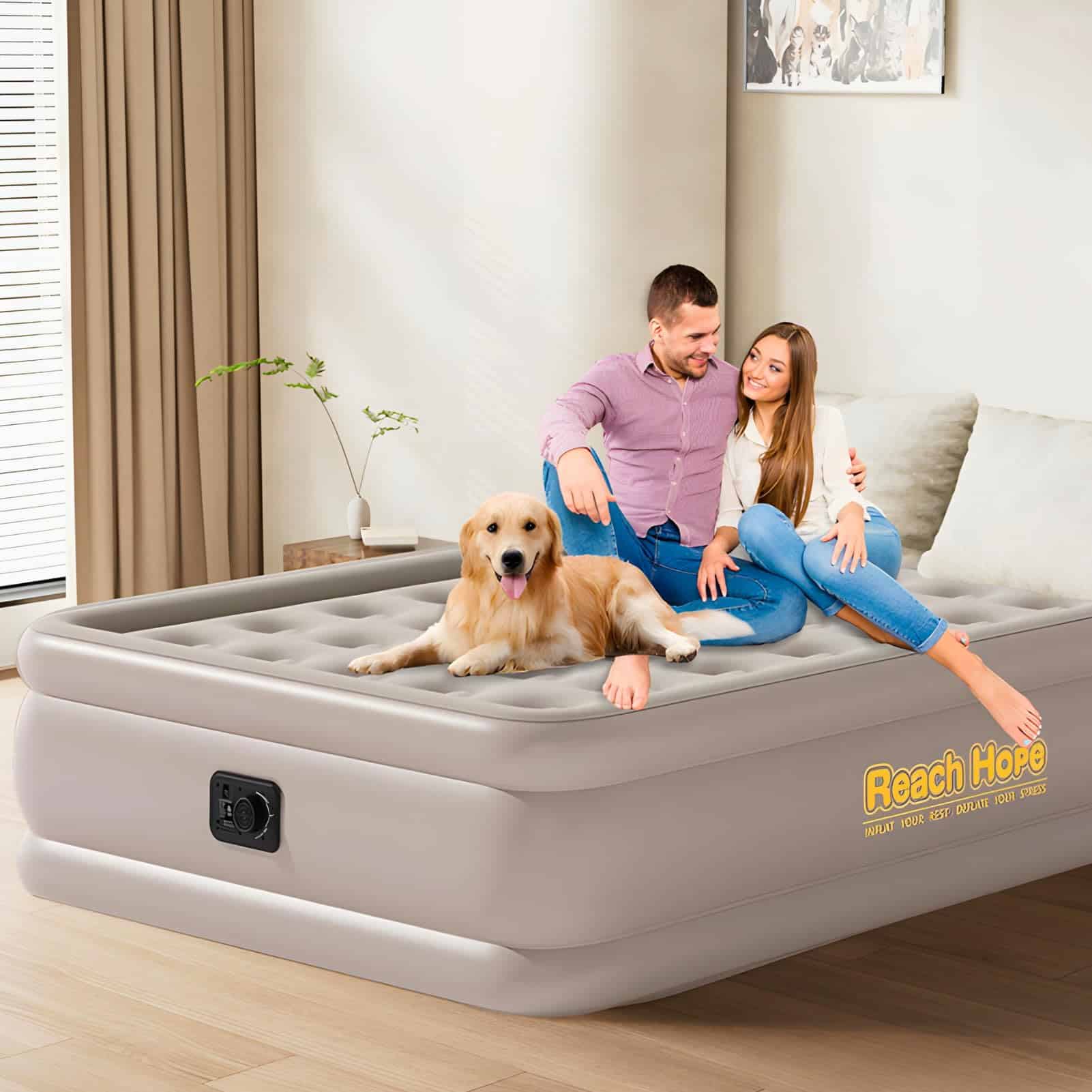 Colchón de Aire Completo REACH HOPE con Bomba Incorporada,
