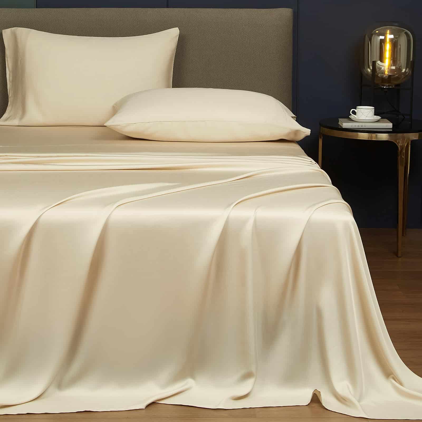 Juego de sábanas Ivellow 100% Tencel Eucalyptus Lyocell,