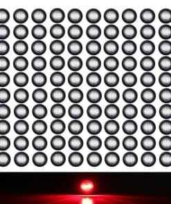 100 Pcs 3/4 Pulgadas Lente Clara Luz Roja 3 LED Marcadores