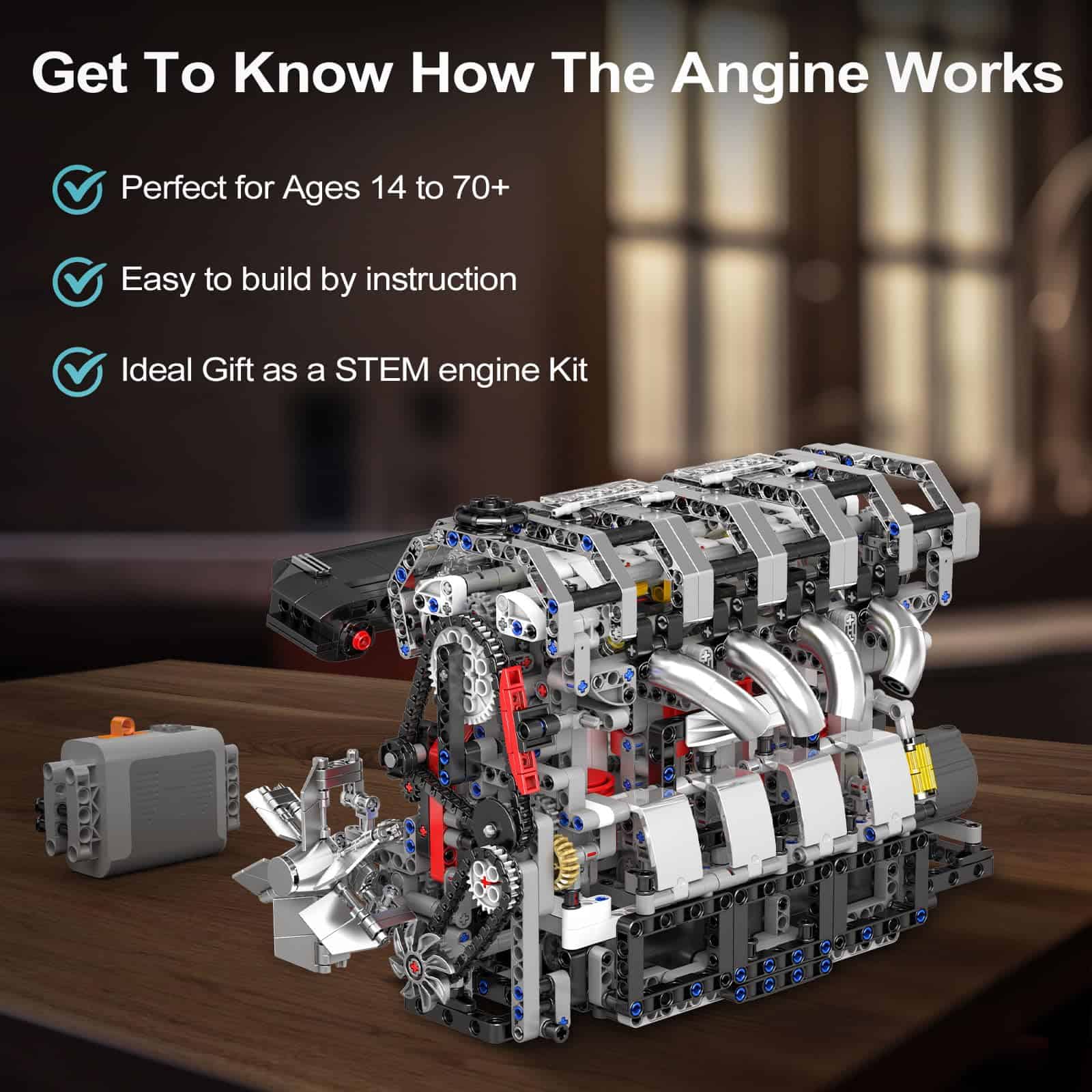 Kit de bloques de construcción de motor de gasolina Mould - Imagen 6