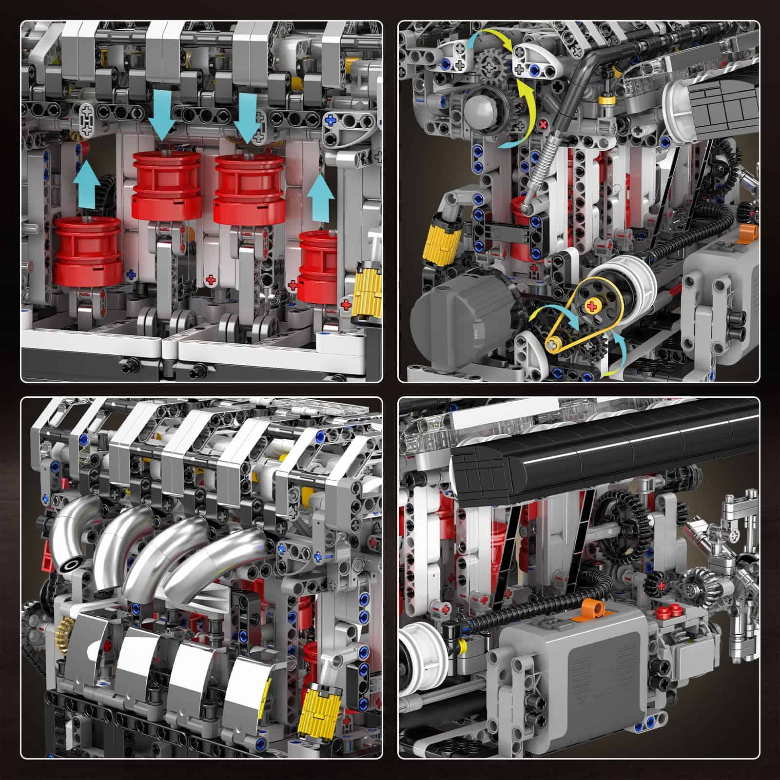 Kit de bloques de construcción de motor de gasolina Mould - Imagen 5