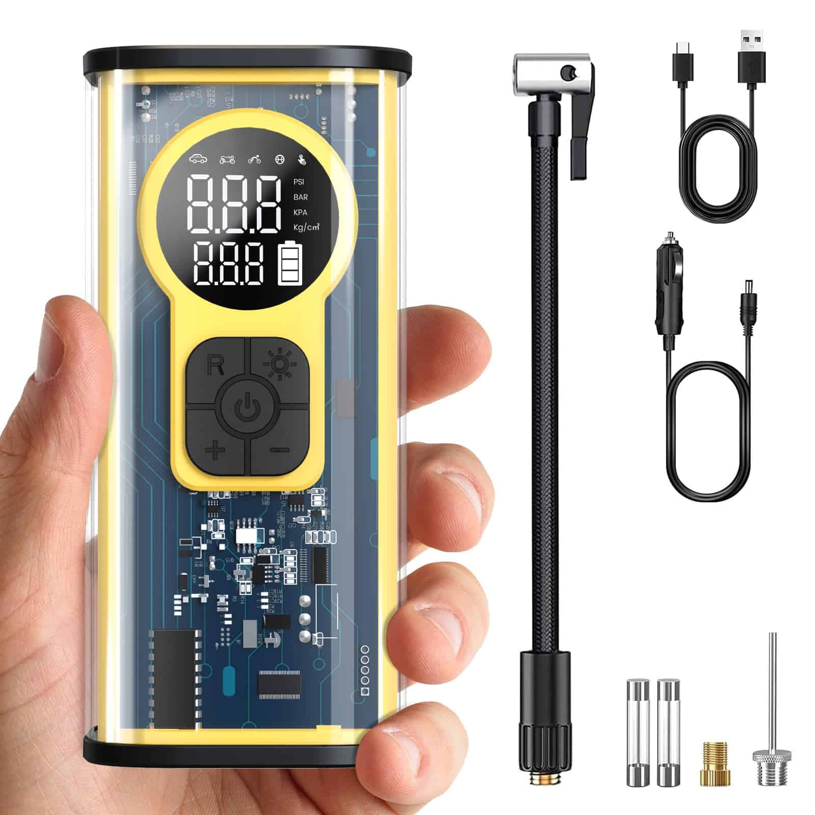 Inflador de neumáticos Compresor de aire portátil,150 PSI