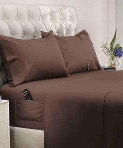 Juego de sábanas King Size DREAMCARE - 4 -Café Moca
