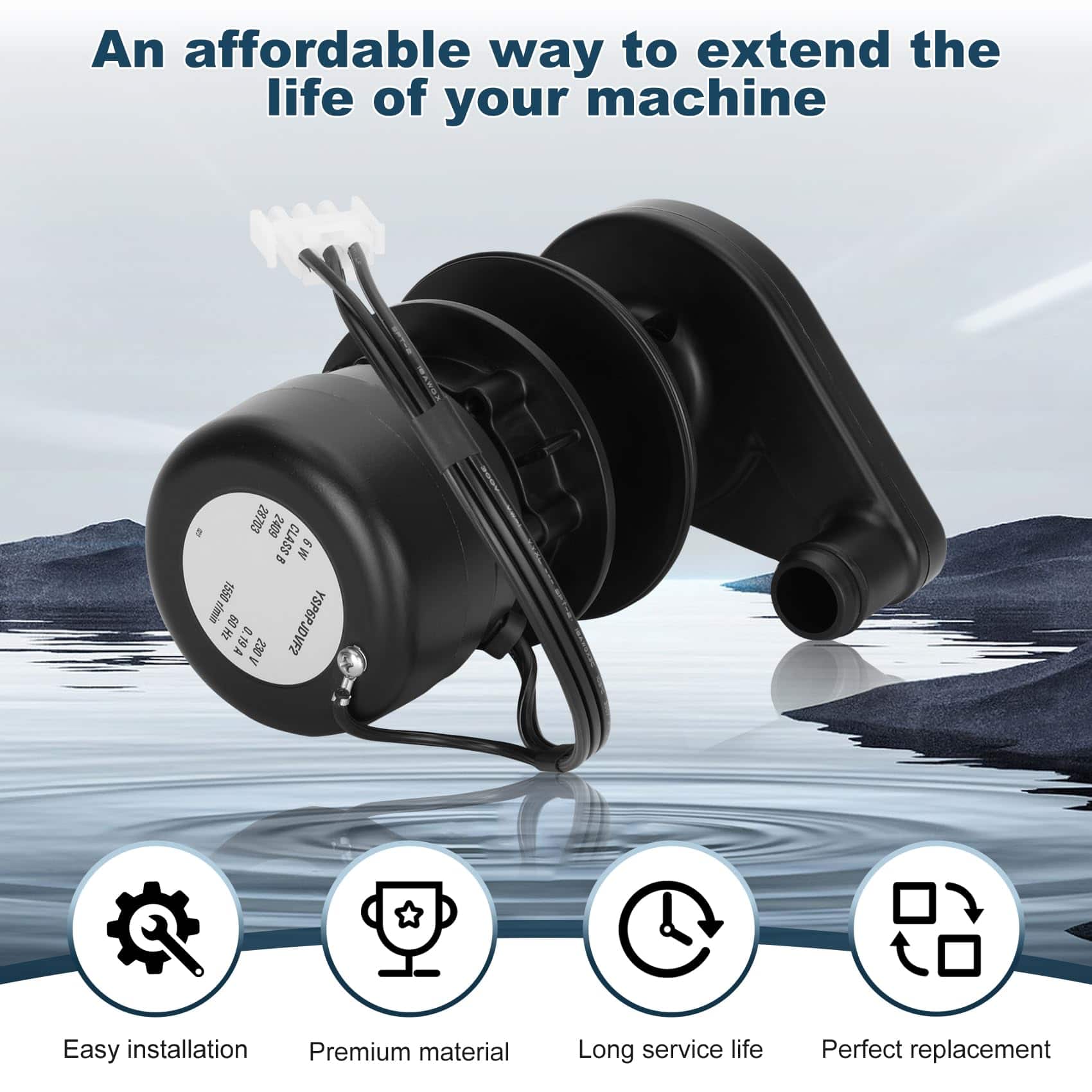 Bomba de agua para máquina de hielo 8252709 230 voltios, - Imagen 5