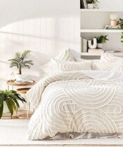 Juego de Funda Nórdica de Algodón 100% -Blanco Roto / Crema