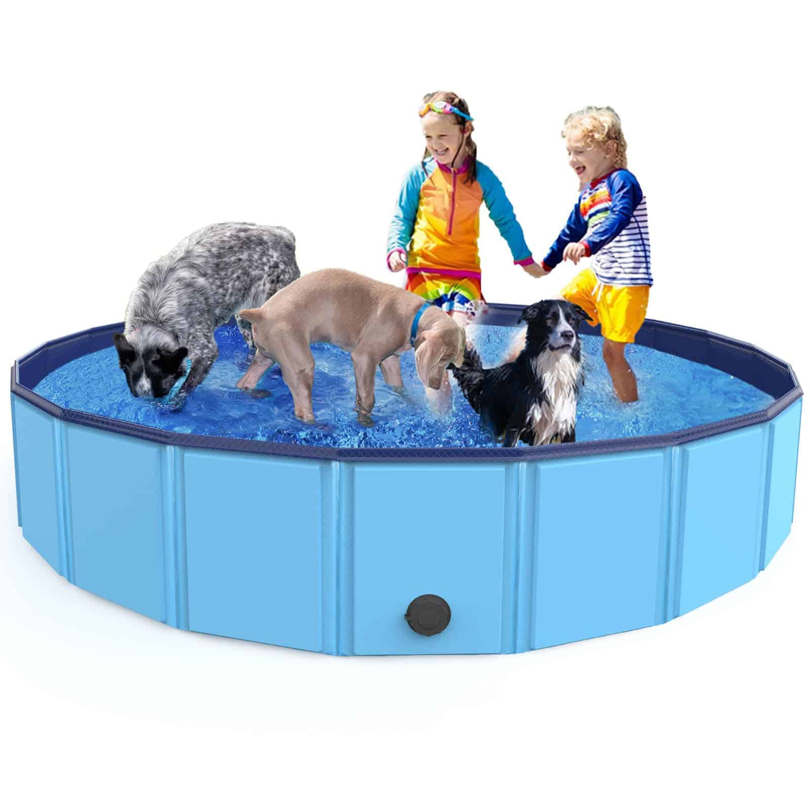 Piscina Plegable para Perros, Bañera Portátil para Mascotas