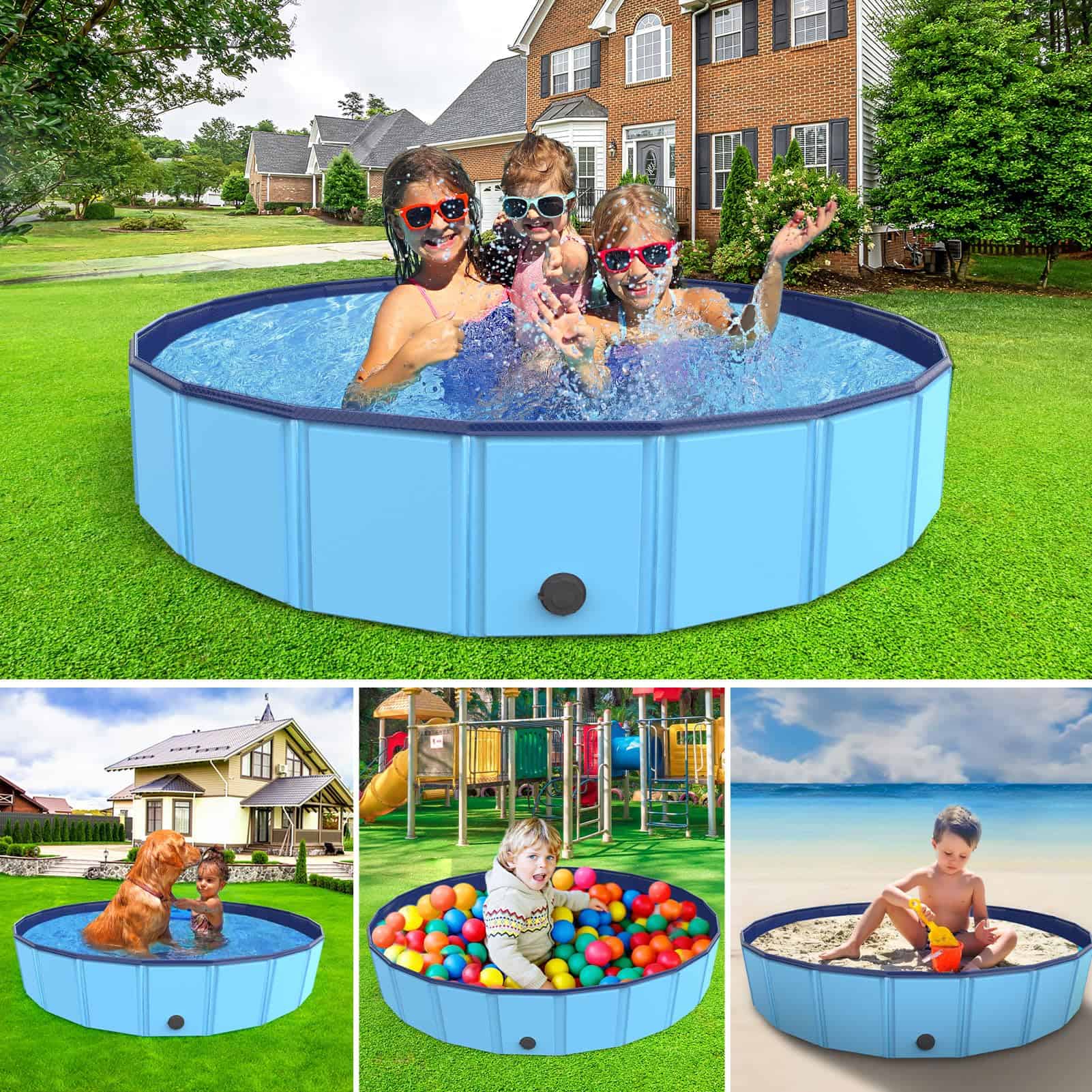 Piscina Plegable para Perros, Bañera Portátil para Mascotas - Imagen 3