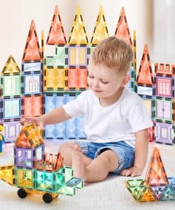 tutuebobe 100Pcs Magnetic Tiles - Bloques de Construcción